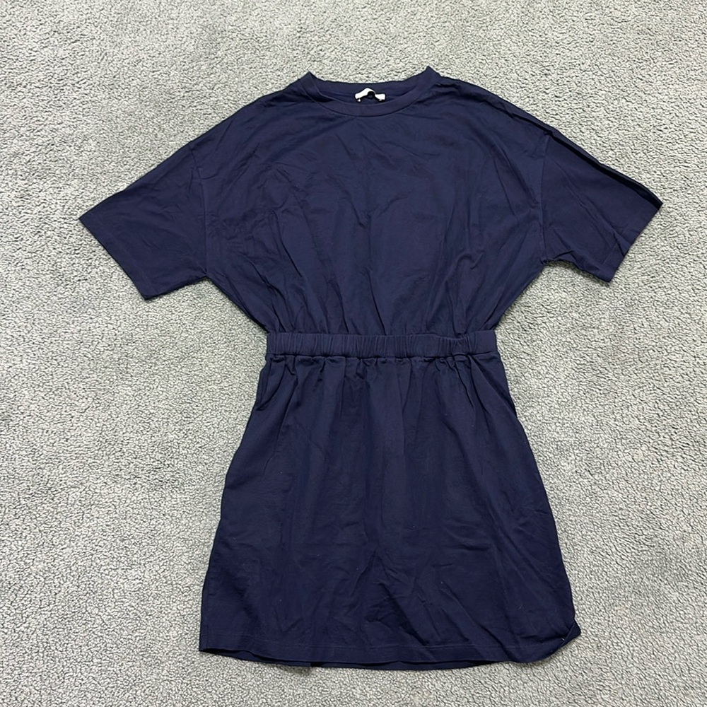 Ninety Percent Organic Cotton dress Navy Blue